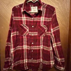 Mossimo Supply Co. Red Plaid Button Down Shirt